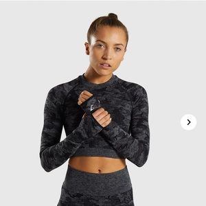 Gymshark Adapt Camo Seamless Crop Top (Size L)